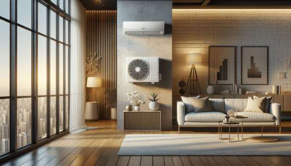 Genera una foto realistica che illustra il concetto descritto nell’articolo. Per favore, usa il testo dell’articolo tra parentesi per comprendere il contesto specifico dell’immagine. L’immagine dovrebbe essere di alta qualità e riflettere fedelmente il tema trattato. Ad esempio, se l’articolo parla dei vantaggi dei climatizzatori portatili, l’immagine dovrebbe mostrare un condizionatore portatile in un ambiente domestico moderno. Se l’articolo riguarda la manutenzione dei condizionatori, crea un’immagine che mostri una persona mentre pulisce o ispeziona un condizionatore. Ecco il testo dell’articolo da cui trarre ispirazione: (Choosing the right air conditioner can be complex given the variety of models available, including wall and window units, both intended to cool the environment in different ways. Wall air conditioners consist of an internal unit installed on the wall and an external one, known for their quick and uniform cooling abilities and efficient energy use. They are also quiet, have a wide range of functions and are ideal for long-term use in hot climates. However, their installation can be complex and costly. On the other hand, window air conditioners are single units designed for a window or a specific space in the wall. They are perfect for temporary use or rentals where structural modifications are not allowed. Their advantages include lower upfront cost and easy installation, but they tend to be noisier and less energy efficient than wall units. The choice between the two depends on factors such as budget, cooling needs, and living stability. For long-term needs and larger budgets, wall models may be best; for temporary, cost-effective needs, window units could be ideal, providing comfort and cooling when needed.
).